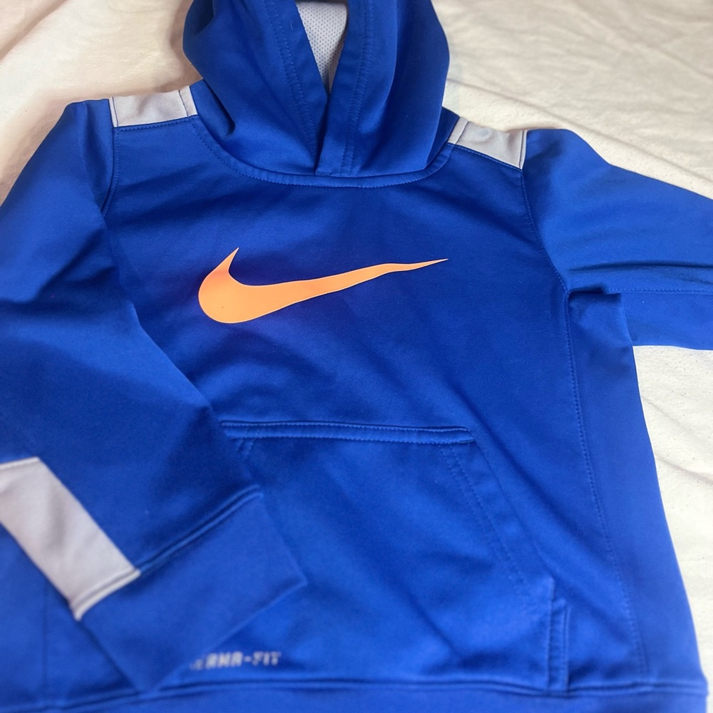 2 for $25 Nike Kids Royal Blue Hoodie with Orange Logo